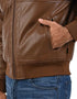 Lee Chamarra Hombre Piel Sintética Café Claro Casual.